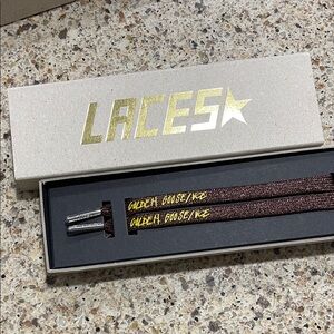 Golden Goose Glittery Bronze/yellow Laces